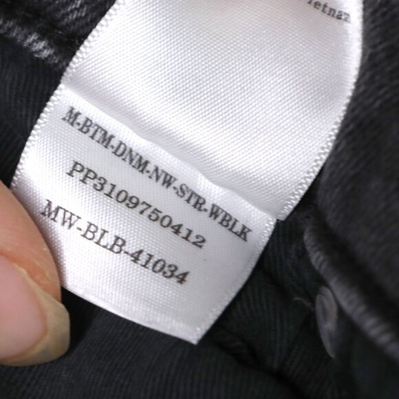 Everlane Straight Jeans Stretch Mid Rise Slim Grey Faded Black Casual Classic 29 - Picture 7 of 8